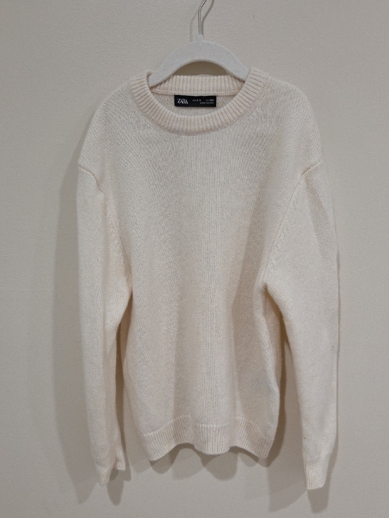 Zara Other - Zara Off-White Cashmere Crewneck Sweater